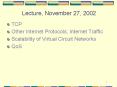 Lecture, November 27, 2002 PowerPoint PPT Presentation