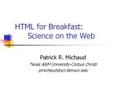 HTML%20for%20Breakfast:%20Science%20on%20the%20Web