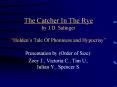 The Catcher In The Rye by J'D' Salinger Holdens Tale Of Phoniness and Hypocrisy PowerPoint PPT Presentation