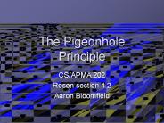 The Pigeonhole Principle