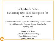 The Logbook Probe: Facilitating auto-thick description for evaluation