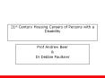 21st Century Housing Careers of Persons with a Disability PowerPoint PPT Presentation