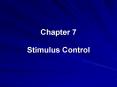 Stimulus Control PowerPoint PPT Presentation