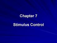 Stimulus Control