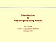 Introduction to Web Programming Models PowerPoint PPT Presentation