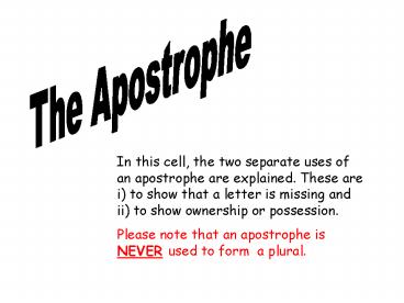 The Apostrophe
