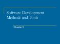 Software Development Methods and Tools PowerPoint PPT Presentation