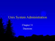 Unix System Administration