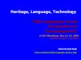 PLANNING FOR HERITAGE LANGUAGES PowerPoint PPT Presentation