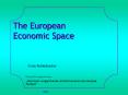 The european Economic Space PowerPoint PPT Presentation