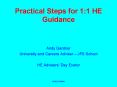 Practical Steps for 1:1 HE Guidance PowerPoint PPT Presentation