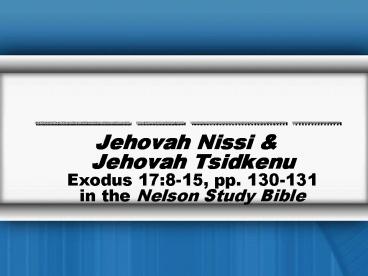 Jehovah Nissi
