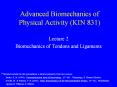 Advanced Biomechanics of Physical Activity (KIN 831) PowerPoint PPT Presentation