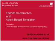 Termite Construction and Agent-Based Simulation