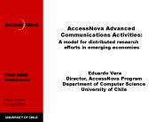 AccessNova Advanced Communications Activities: