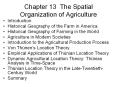 Chapter 13 The Spatial Organization of Agriculture PowerPoint PPT Presentation