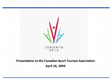 Presentation to the Canadian Sport Tourism Association