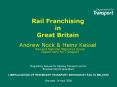Rail Franchising in Great Britain PowerPoint PPT Presentation