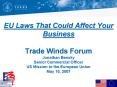 EU Laws That Could Affect Your Business Trade Winds Forum Jonathan Bensky Senior Commercial Officer PowerPoint PPT Presentation