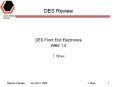 DES Review PowerPoint PPT Presentation