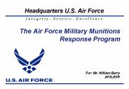 The Air Force Military Munitions Response Program