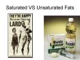 Saturated VS Unsaturated Fats PowerPoint PPT Presentation