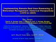 Implementing Remote Real-time Biosensing in Watershed Management: Historical Perspectives (1970 to 2005) PowerPoint PPT Presentation