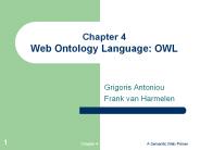 Chapter 4 Web Ontology Language: OWL