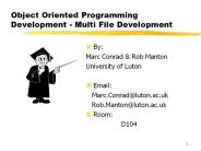 Object Oriented Programming Development - Multi File Development