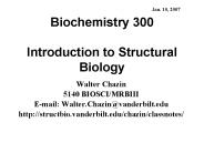 Biochemistry 300 Introduction to Structural Biology