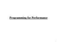 Programming for Performance