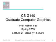 CS G140 Graduate Computer Graphics