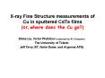 Xray Fine Structure measurements of Cu in sputtered CdTe films or, where does the Cu go PowerPoint PPT Presentation