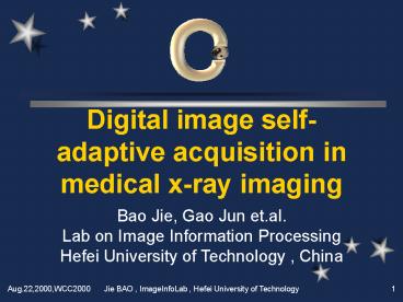 Digital image selfadaptive acquisition in medical xray imaging