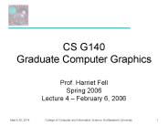 CS G140 Graduate Computer Graphics