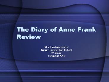 The Diary of Anne Frank Review