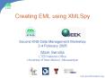 Creating EML using XMLSpy PowerPoint PPT Presentation