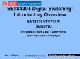 EETS8304 Digital Switching: Introductory Overview PowerPoint PPT Presentation