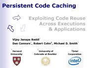 Persistent Code Caching