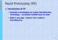 Rapid Prototyping RP PowerPoint PPT Presentation
