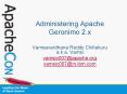 Administering Apache Geronimo 2.x PowerPoint PPT Presentation