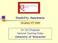 Disability Awareness PowerPoint PPT Presentation