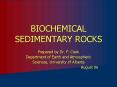BIOCHEMICAL SEDIMENTARY ROCKS PowerPoint PPT Presentation