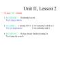 Unit II, Lesson 2 PowerPoint PPT Presentation