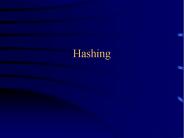 Hashing