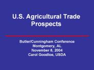 U.S. Agricultural Trade Prospects