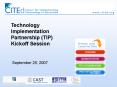 Technology Implementation Partnership (TIP) PowerPoint PPT Presentation