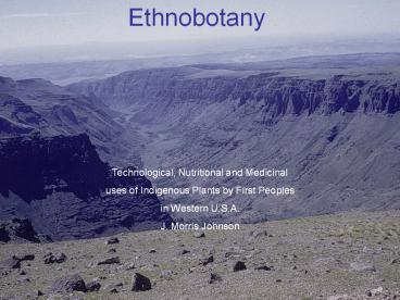Ethnobotany