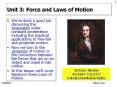 Unit 3: Force and Laws of Motion PowerPoint PPT Presentation