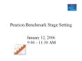 Pearson Benchmark Stage Setting PowerPoint PPT Presentation